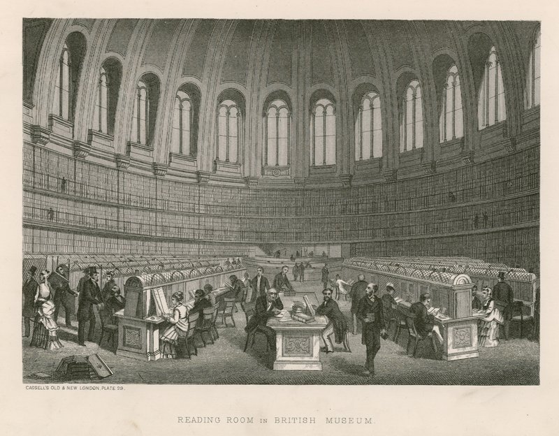 Lesesal i British Museum av English School
