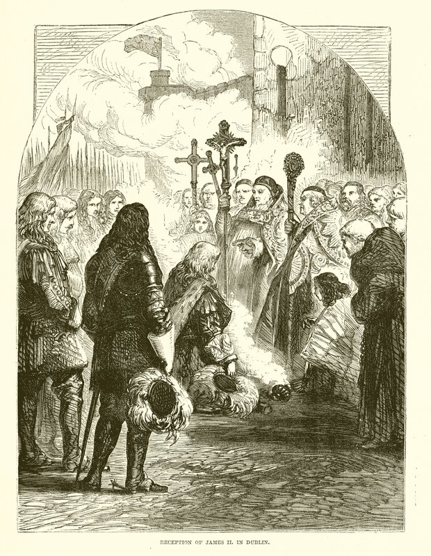 Mottakelse av James II. i Dublin av English School