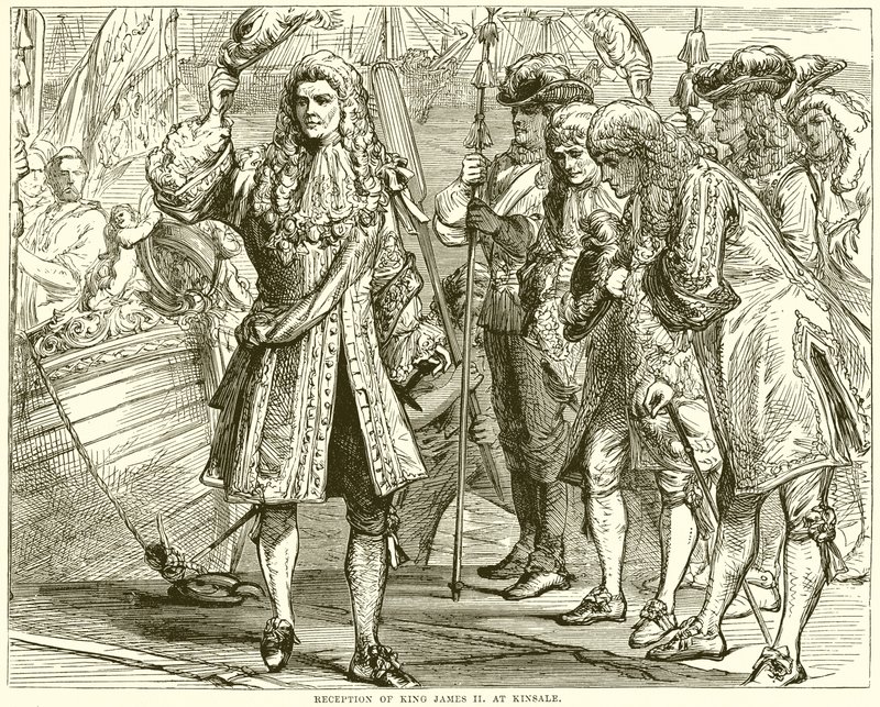 Mottakelse av King James II på Kinsale av English School