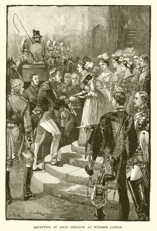 Mottakelse av Louis Philippe på Windsor Castle av English School