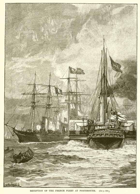 Mottak av den franske flåten i Portsmouth av English School