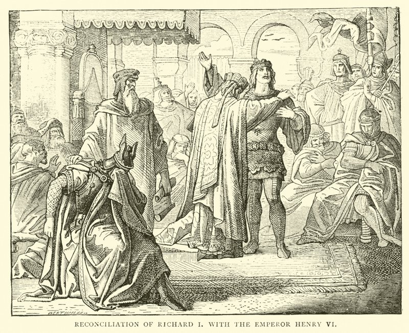 Forsoning av Richard I med keiseren Henry VI av English School