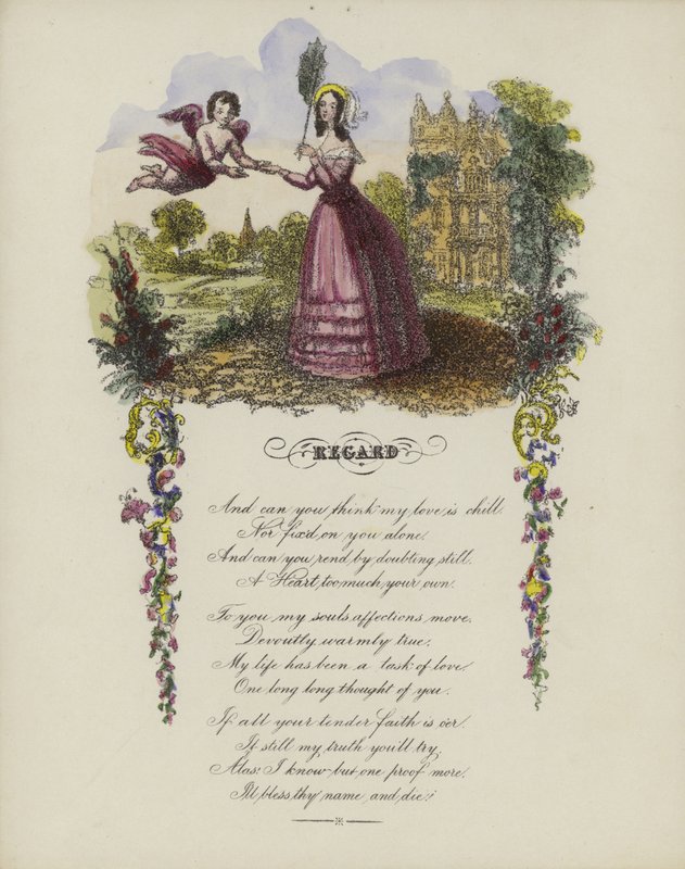 Hilsen, British Valentines-kort av English School