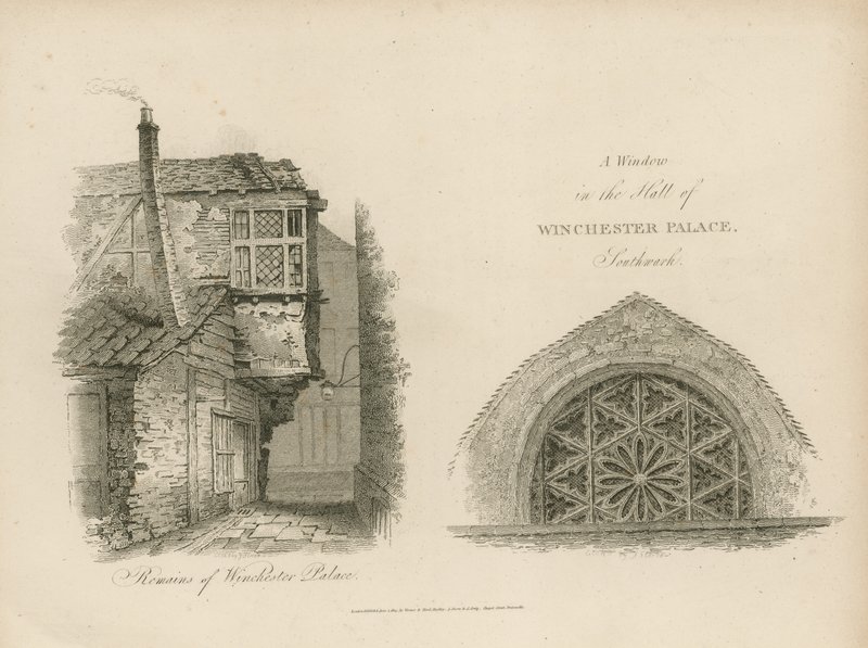 Rester av Winchester Palace av English School