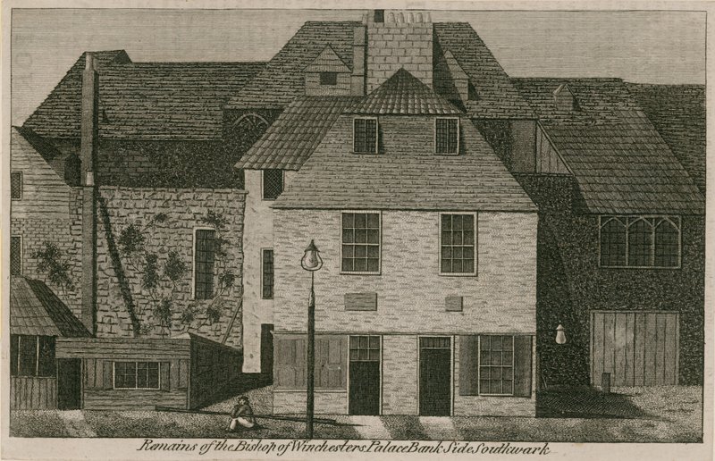 Rester av biskopen av Winchesters Palace av English School
