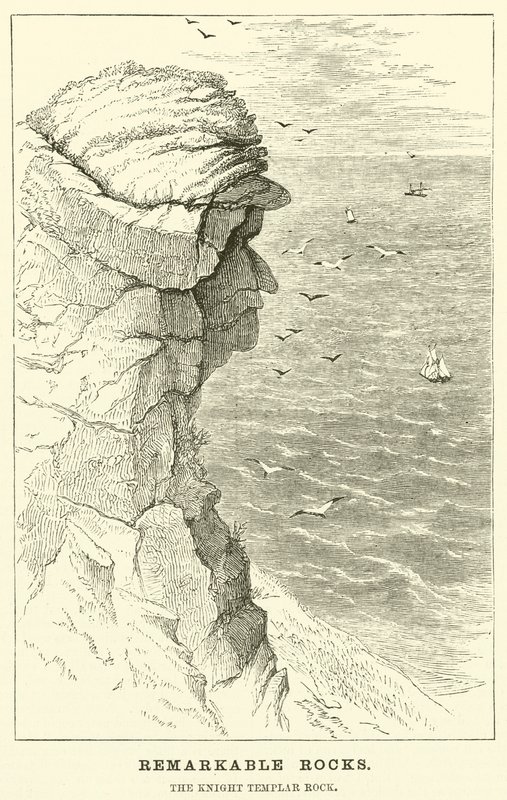 Remarkable Rocks, Knight Templar Rock (gravering) av English School