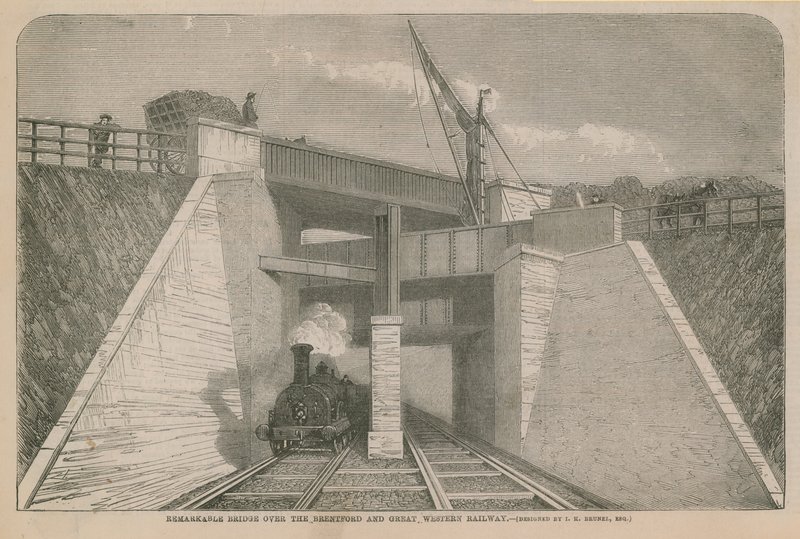 Bemerkelsesverdig bro over Brentford og Great Western Railway av English School