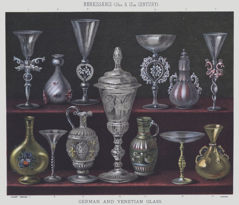 Renessanse, 1500- og 1600-tallet, tysk og venetiansk glass av English School