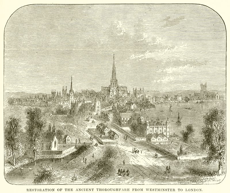 Restaurering av den gamle hovedveien fra Westminster til London av English School