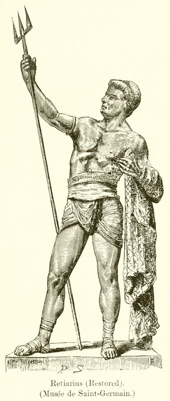 Retiarius (Gjenopprettet). (Museum of Saint-Germain) av English School