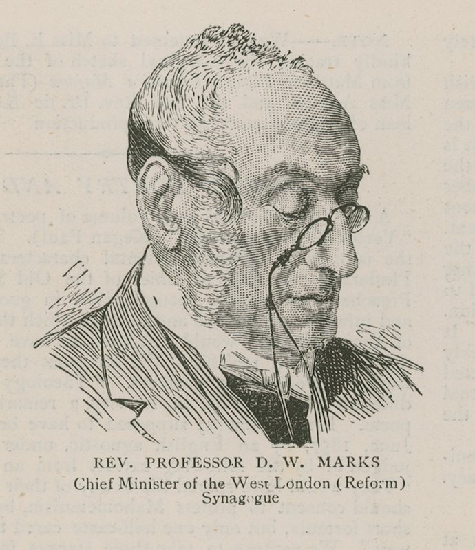 Pastor professor DW Marks, sjefsminister for West London (reform) synagoge av English School