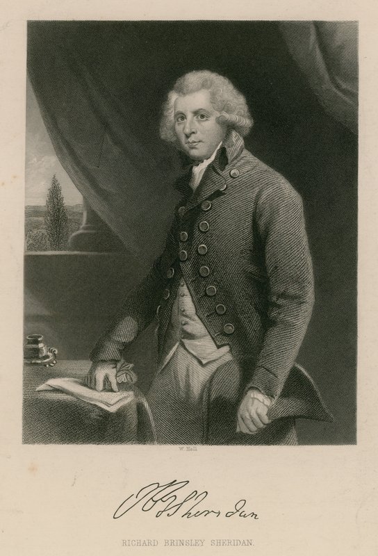 Richard Brinsley Sheridan, dramatiker, poet og teatersjef av English School