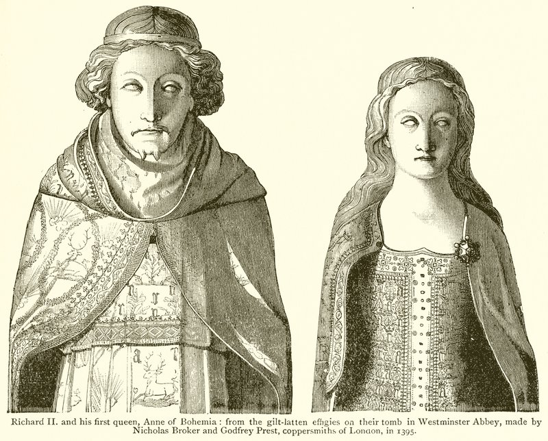 Richard II og hans første dronning, Anne av Böhmen av English School