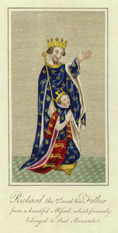 Richard II og faren hans av English School