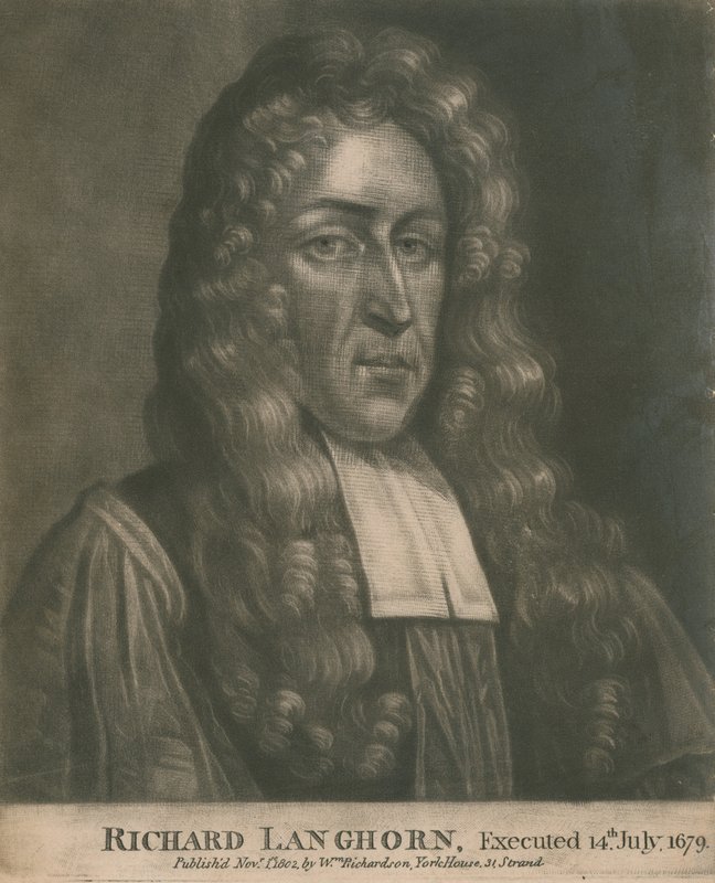 Richard Langhorn, henrettet 14. juli 1679 av English School