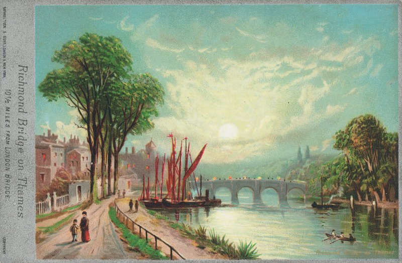 Richmond Bridge ved Themsen av English School