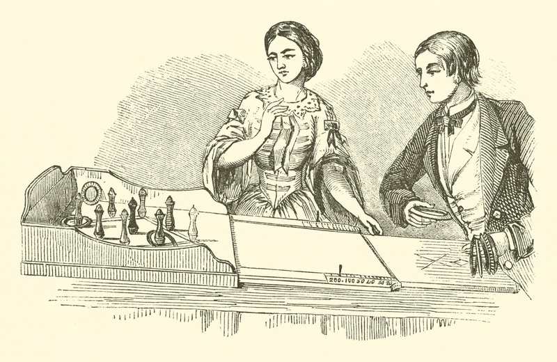 Ringolette, eller Parlor Quoits (gravering) av English School