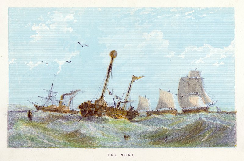 Themsen: The Nore (farget gravering) av English School