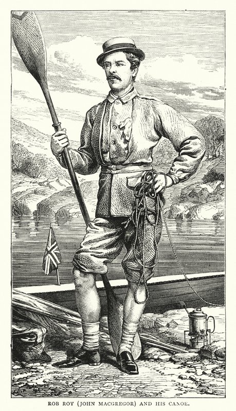 Rob Roy, John MacGregor og kanoen hans (farget gravering) av English School