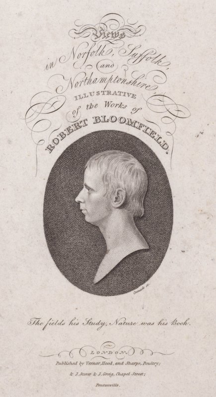 Robert Bloomfield , engelsk poet (gravering) av English School