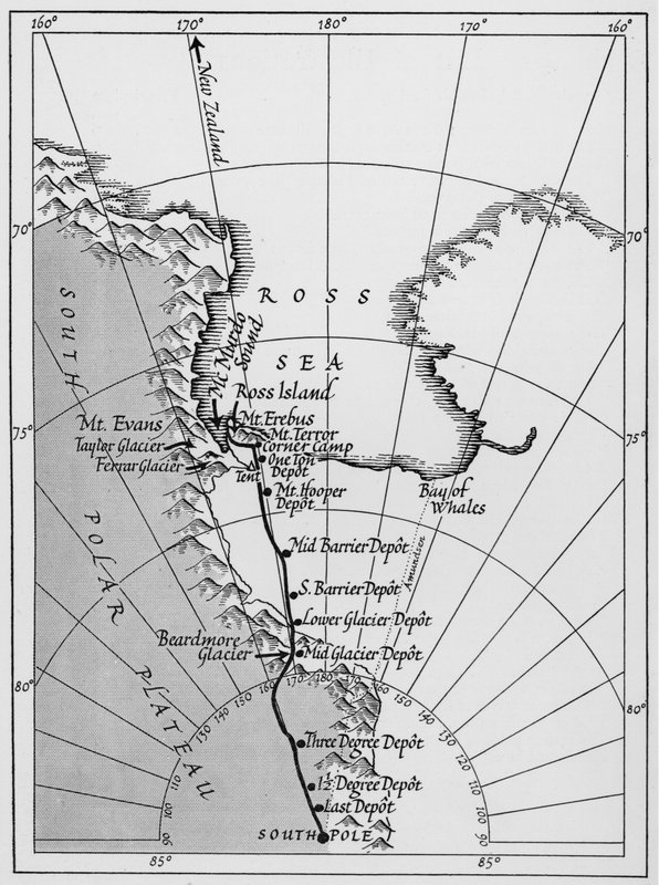 Robert Falcon Scotts Terra Nova-ekspedisjon (s/hvitt-bilde) av English School