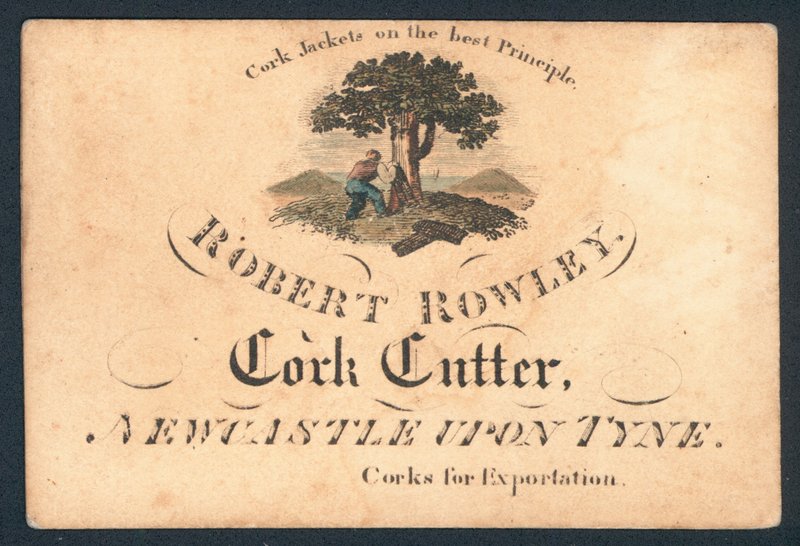 Robert Rowley, korkkutter, byttekort av English School