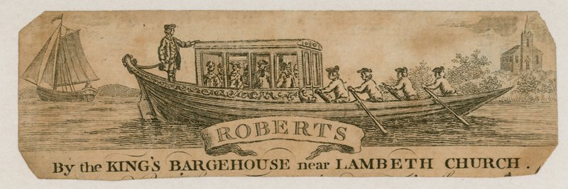 Roberts, ved Kings Bargehouse nær Lambeth Church av English School