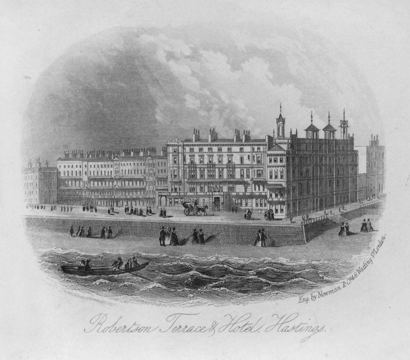 Robertson Terrace and Hotel, Hastings (gravering) av English School