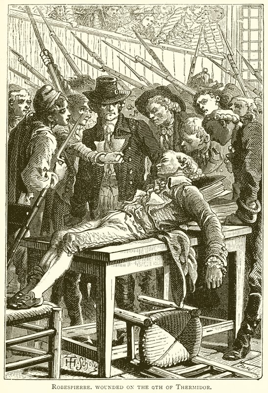 Robespierre såret den 9. Thermidor av English School