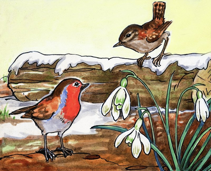 Robin Redbreast og Jenny Wren av English School