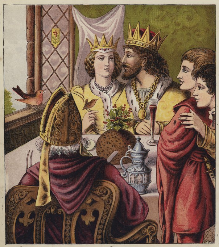 Robins julesang (farge litho) av English School