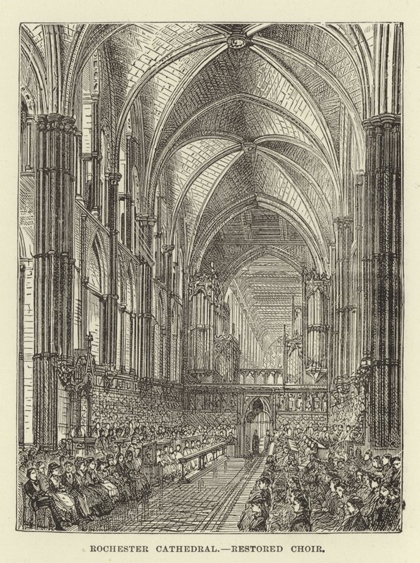 Rochester Cathedral, restaurert kor av English School