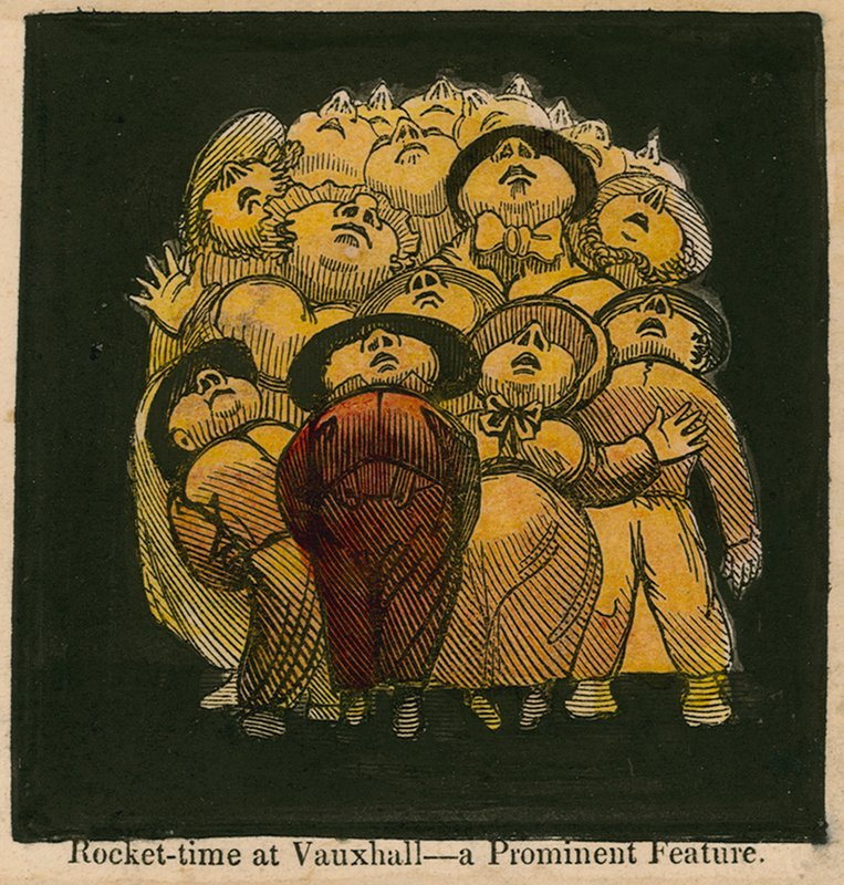 Raketttid ved Vauxhall Gardens, London av English School