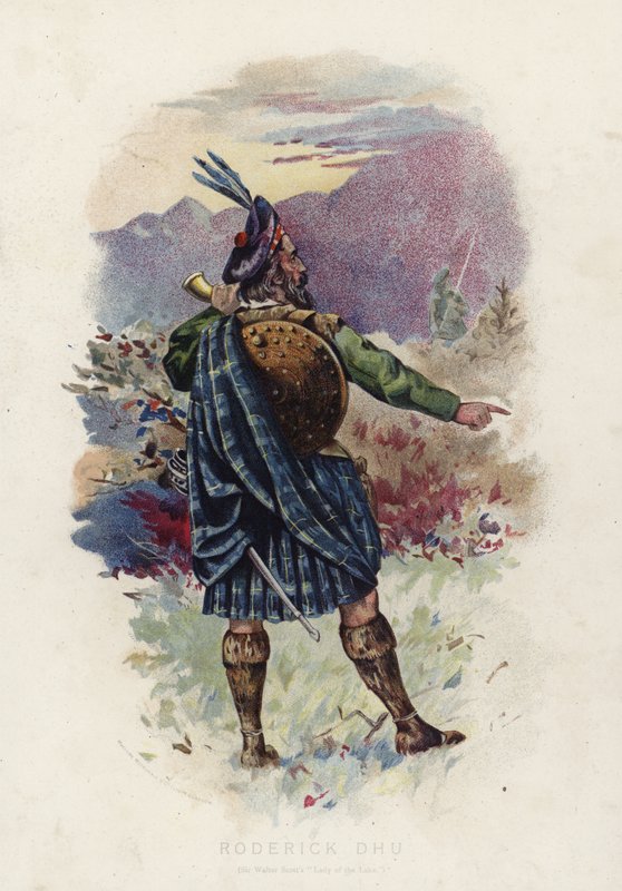 Roderick Dhu, fra Sir Walter Scotts Lady of the Lake av English School