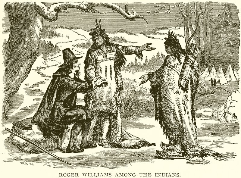 Roger Williams blant indianerne av English School