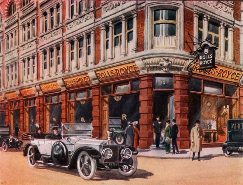 Rolls-Royce showroom på 15 Conduit Street av English School