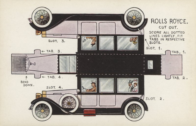 Rolls Royce Cut Out (farge litho) av English School
