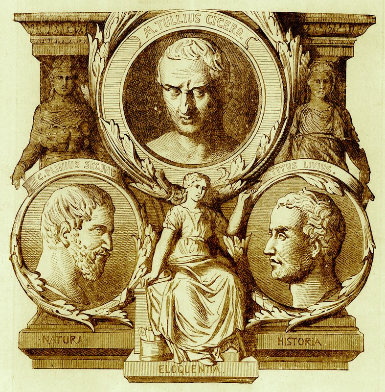 Romersk litteratur, illustrasjon fra History of Rome av Victor Duruy, utgitt 1884 (digitalt forbedret bilde) av English School