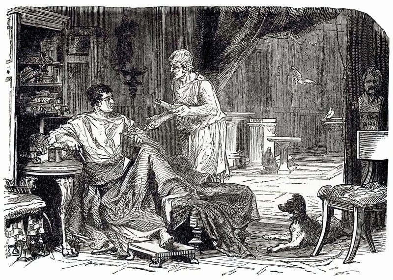 Romersk studie, illustrasjon fra Cassells Illustrated Universal History av Edward Ollier, publisert 1890 (digitalt forbedret bilde) av English School
