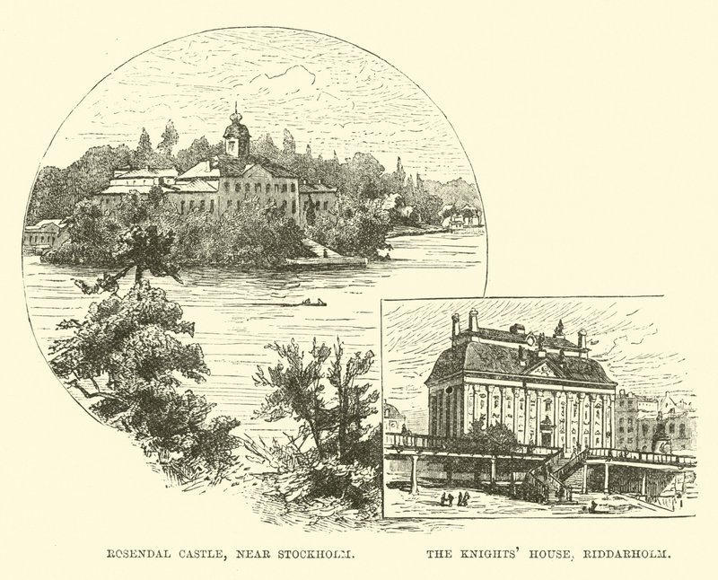 Rosendal slott, nær Stockholm; Ridderhuset, Riddarholm av English School