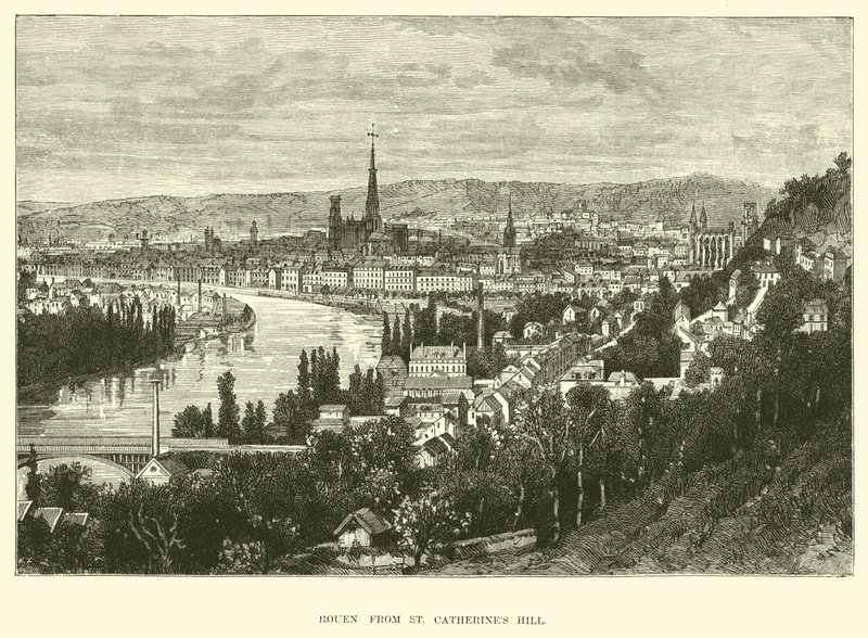 Rouen fra St Catherines Hill av English School