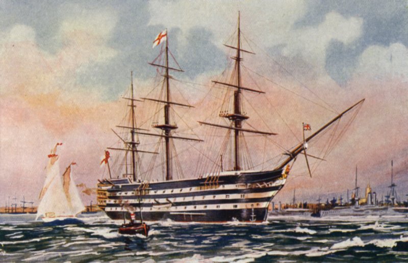 Royal Naval Barracks, Chatham: HMS Victory, Nelsons flaggskip ved Trafalgar av English School