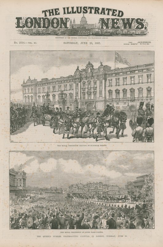 Royal Procession forlater Buckingham Palace og ved Hyde Park Corner av English School