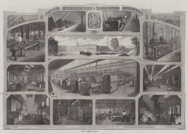 Royal Small Arms Factory i Enfield (gravering) av English School