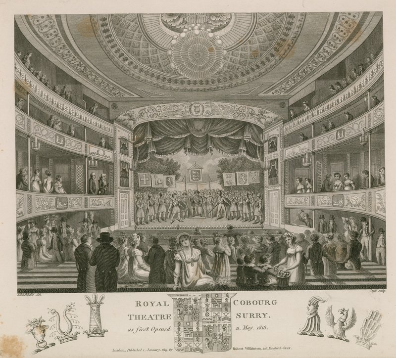 Royal Theatre, Cobourg, Surrey, som først åpnet i mai 1818 av English School