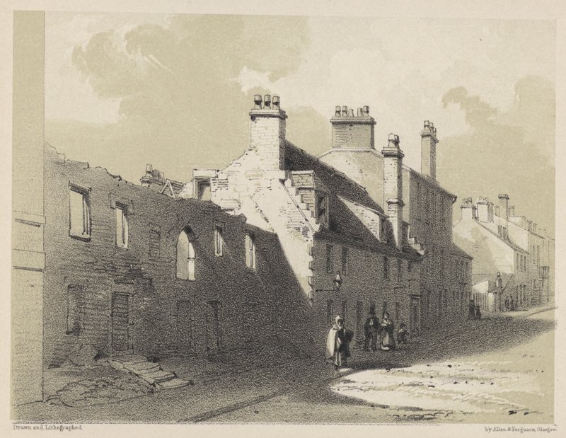 Ruined House, Rottenrow (gravering) av English School