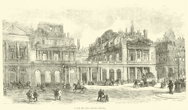 Ruinene av Palais Royal, mai 1871 av English School