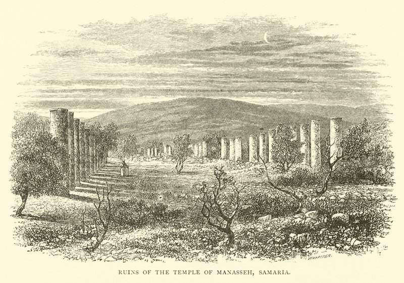 Ruinene av Manasse tempel, Samaria av English School