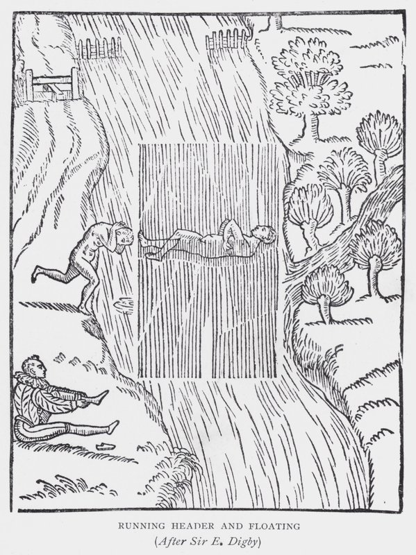Løpende header og flytende, etter Sir E Digby (litho) av English School