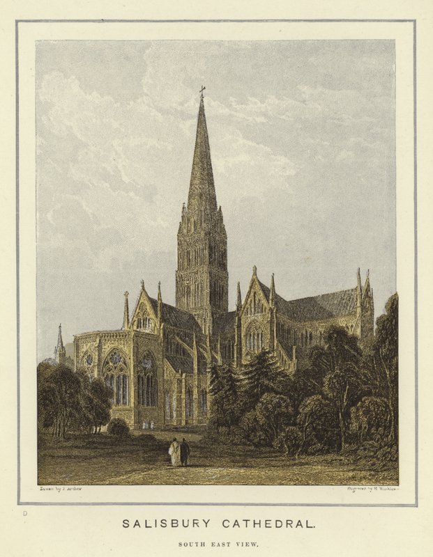 Salisbury Cathedral, utsikt mot sørøst av English School